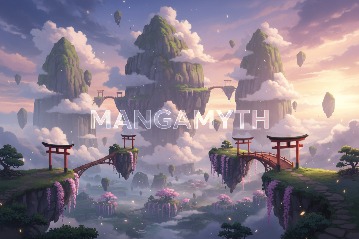 MANGAMYTH Hero Banner - Centered Transparent Logo